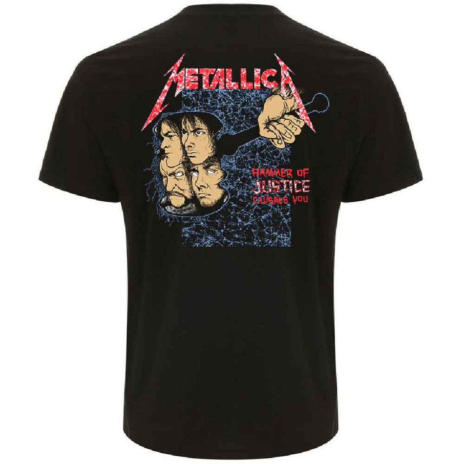 Metallica Unisex T-Shirt: And Justice For All (Original) (Black) (Back Print)