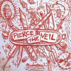 Pierce the Veil - Misadventures - (Indie Exclusive, Limited Edition, Colored Vinyl, Red, Silver) - [Vinyl]