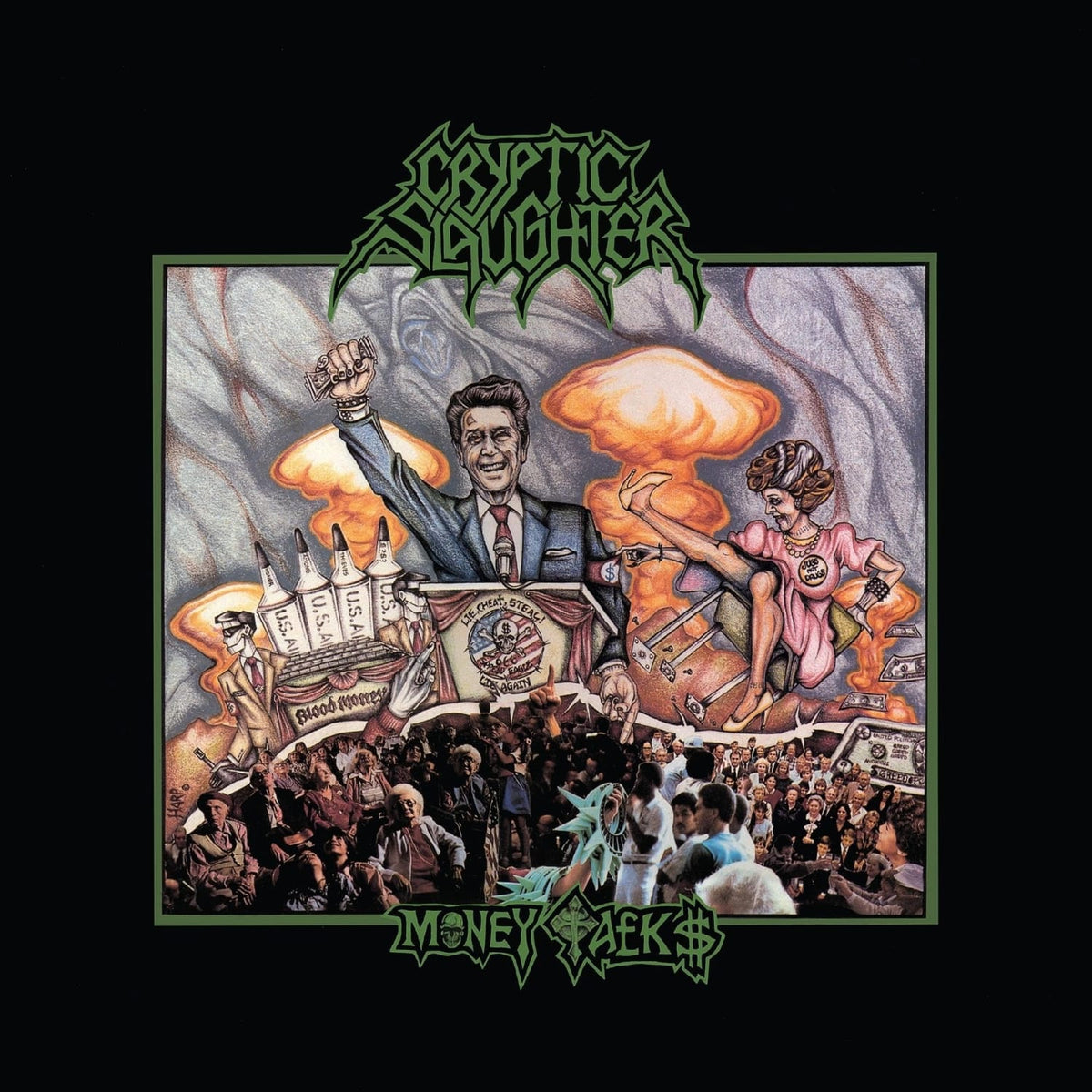 Cryptic Slaughter - Money Talks - (Colored Vinyl, Black, Green, White, Orange) - [Vinyl]