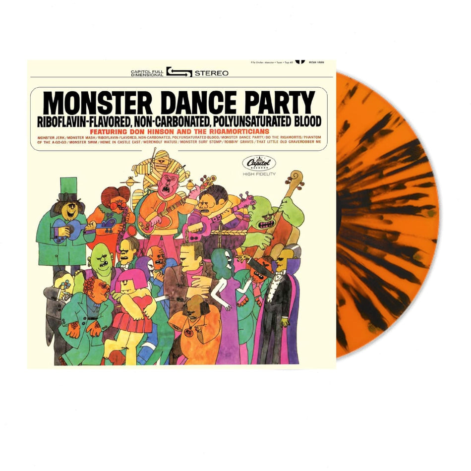 Don Hinson and The Rigamorticians - Monster Dance Party - (Colored Vinyl, Orange, Black, Splatter) - [Vinyl]