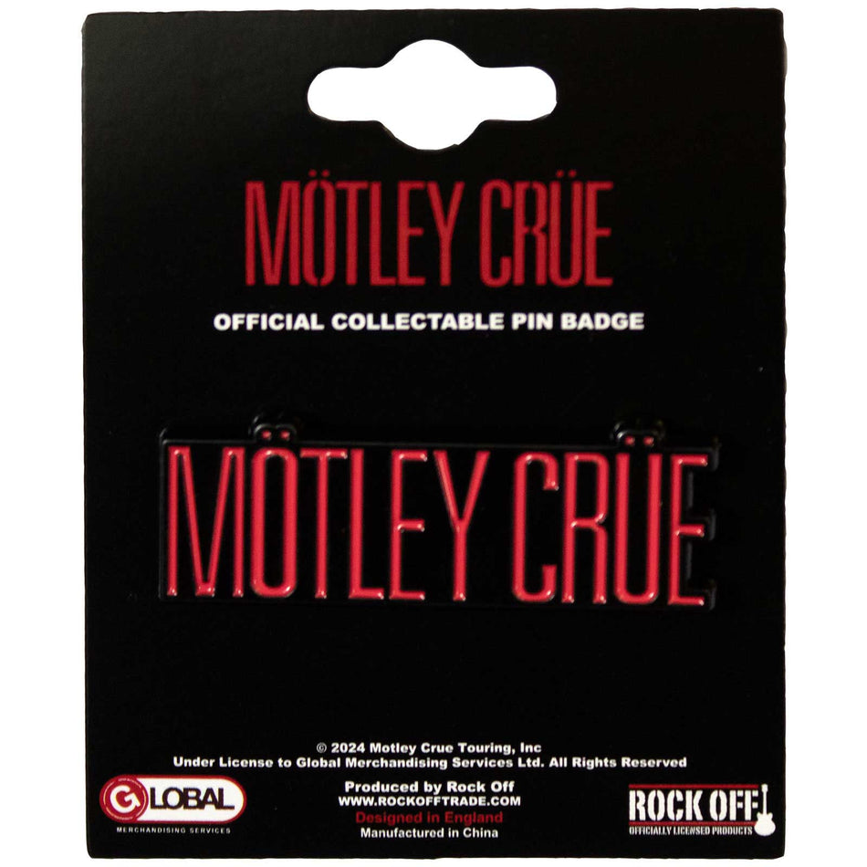 Motley Crue Pin Badge: Logo