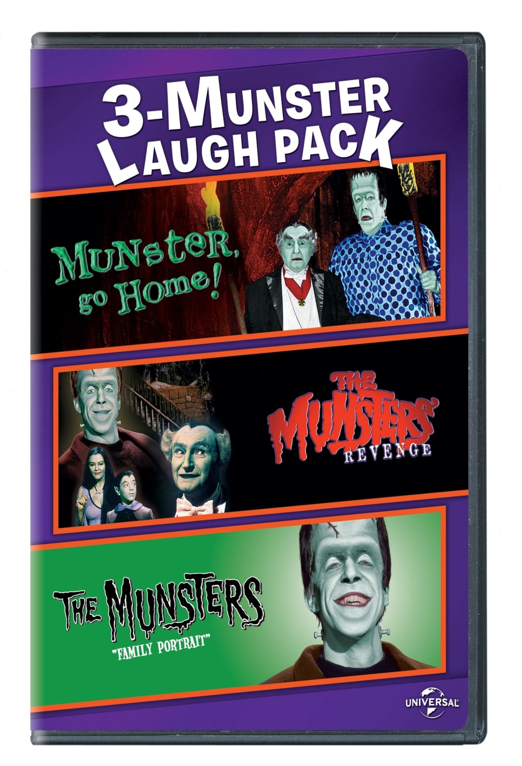 MUNSTER GO HOME! / THE MUNSTERS' REVENGE / THE MUNSTERS: FAMILY PORTRAIT 3-MUNSTER LAUGH PACK - [DVD]