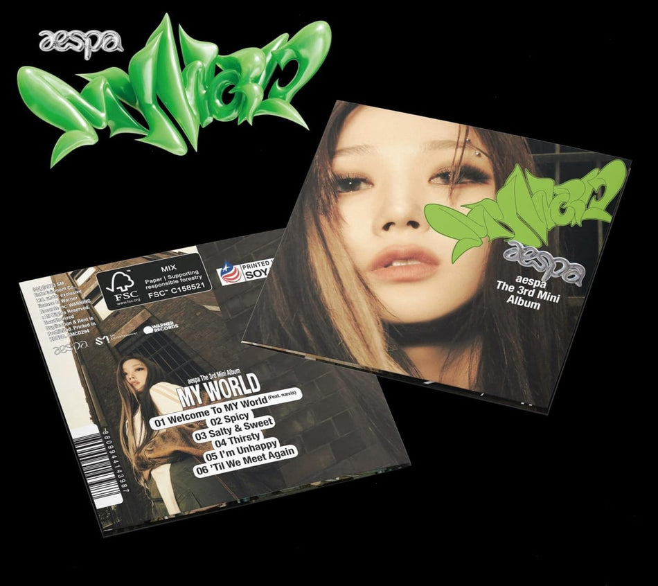 Aespa - MY WORLD - The 3rd Mini Album - POSTER Ver. [GISELLE Cover] - (Poster) - [CD]