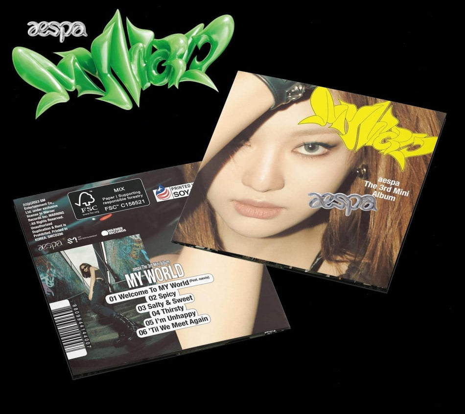 Aespa - MY WORLD - The 3rd Mini Album - POSTER Ver. [NINGNING Cover] - (Poster) - [CD]