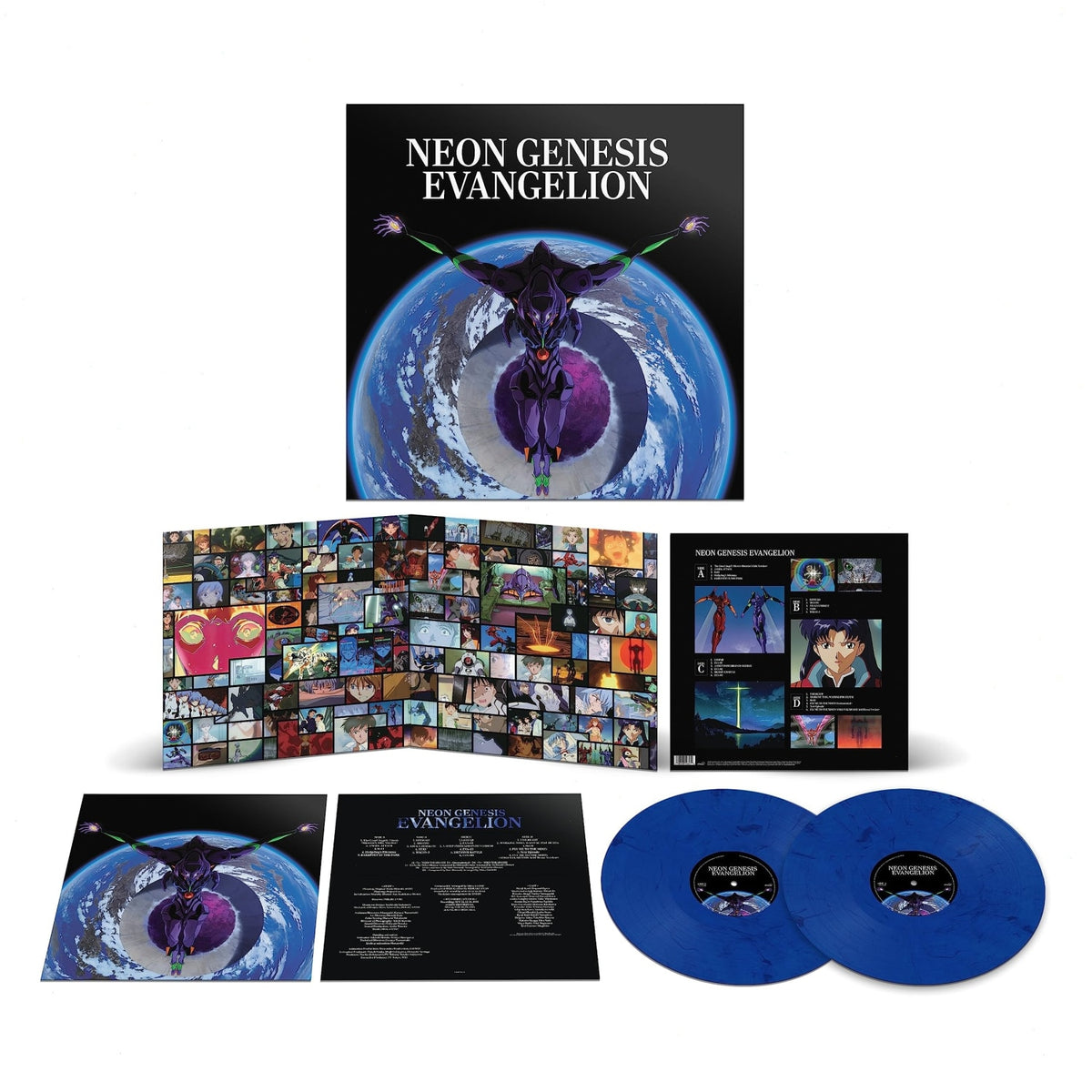 NEON GENESIS EVANGELION - NEON GENESIS EVANGELION (Original Series Soundtrack) - (Colored Vinyl, Blue, 140 Gram Vinyl, Smoke, Gatefold LP Jacket) - [Vinyl]