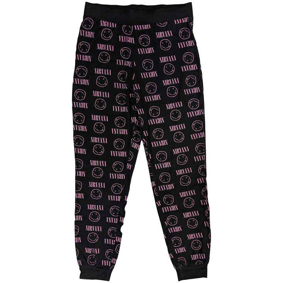 Nirvana Ladies Pyjamas: Xerox Smile Pink (Black)