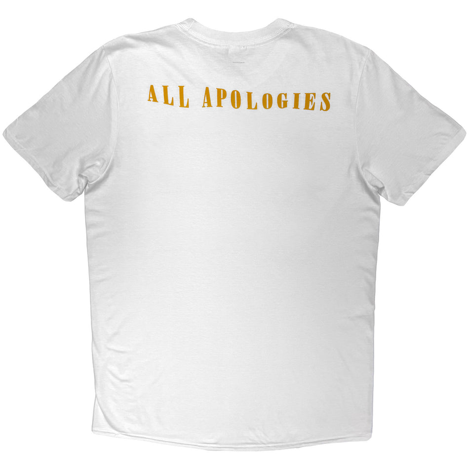 Nirvana Unisex T-Shirt: All Apologies (White) (Back Print)