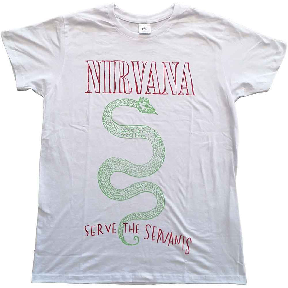 Nirvana Unisex T-Shirt: Serve The Servants (White)