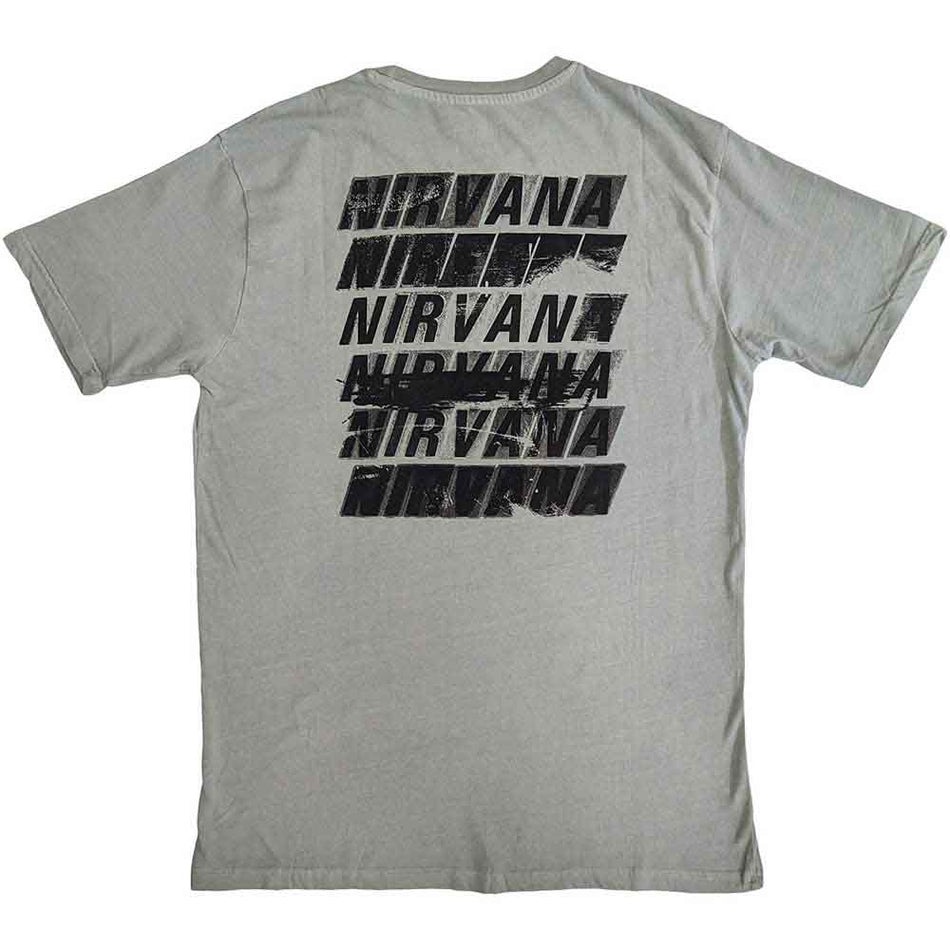 Nirvana Unisex T-Shirt: Incesticide Stacked Logo (Green) (Back Print)