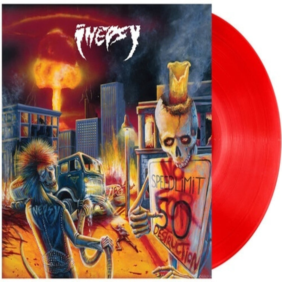 Inepsy - No Speed Limit For Destruction - (Limited Edition, Colored , Red, Poster, Digital Download Card) - [Vinyl]