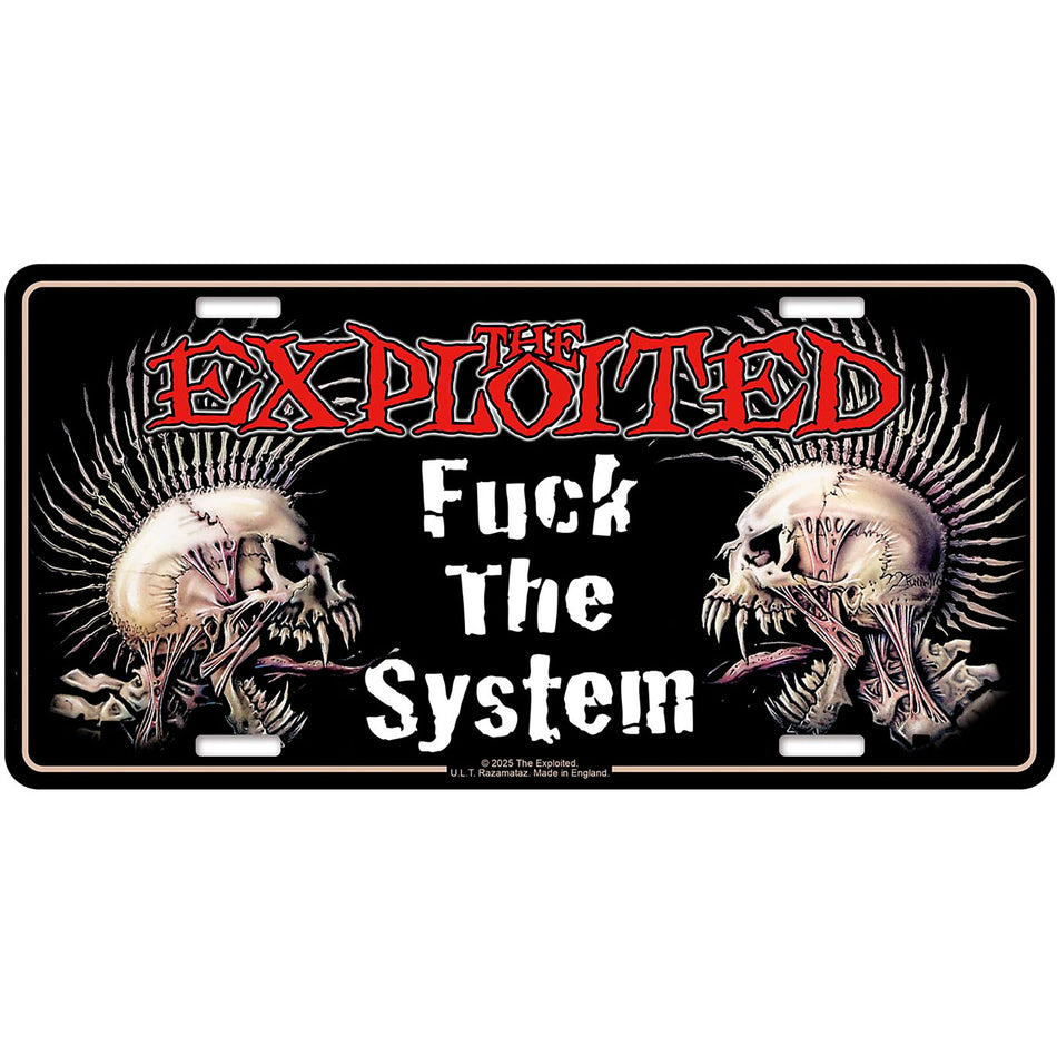 The Exploited Number Plate: Fuck The System