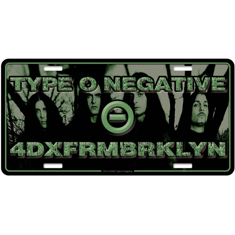 Type O Negative Number Plate: 4Dxfrmbrklyn