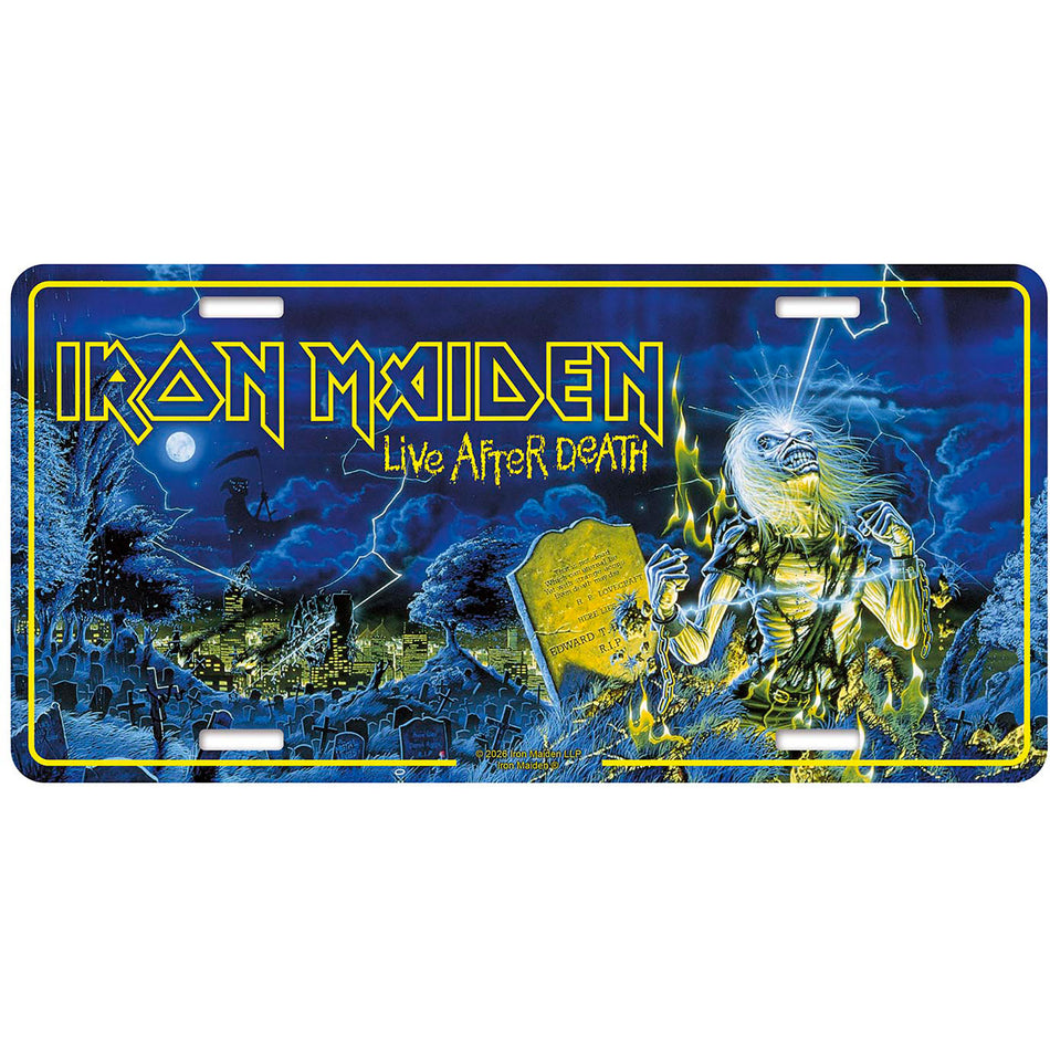 Iron Maiden Number Plate: Live After Death