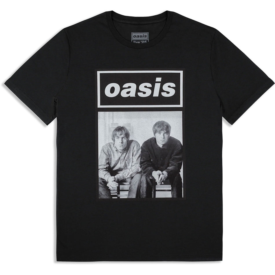 Oasis Unisex T-Shirt: Wonderwall Live 25 World Tour (Black) (Back Print & Ex-Tour)