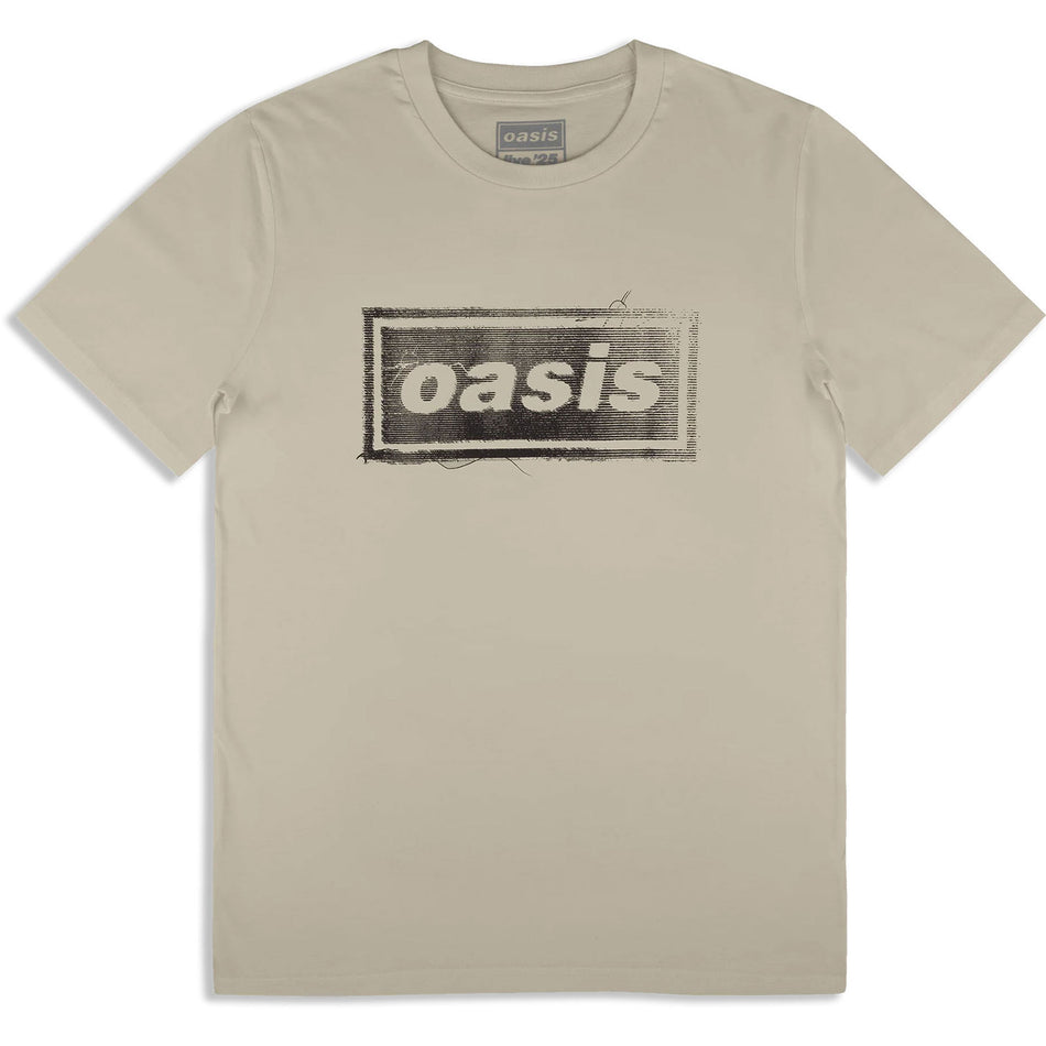 Oasis Unisex T-Shirt: Thread Logo (Stone Grey) (Ex-Tour)