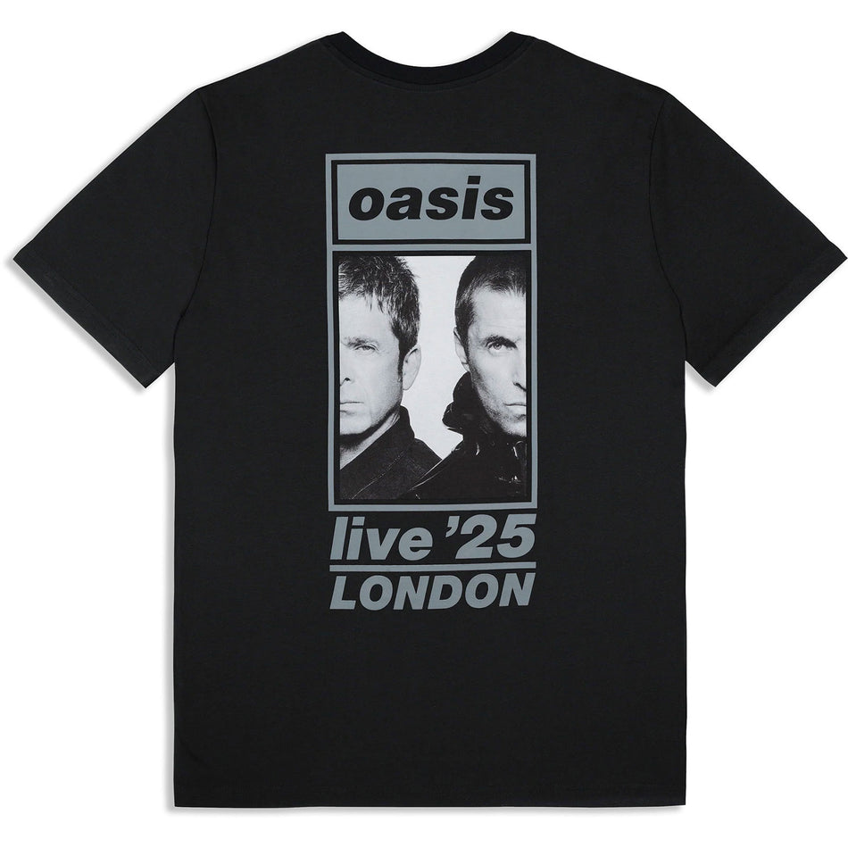 Oasis Unisex T-Shirt: London 3 Aug Event (Black) (Back Print & Ex-Tour)