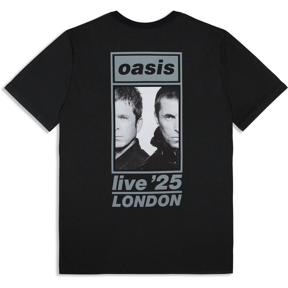 Oasis Unisex T-Shirt: London 27 Sept Event (Black) (Back Print & Ex-Tour)