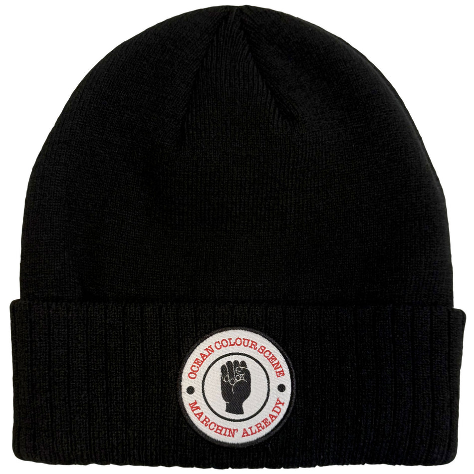 Ocean Colour Scene Unisex Beanie Hat: Marchin' Fist (Black)