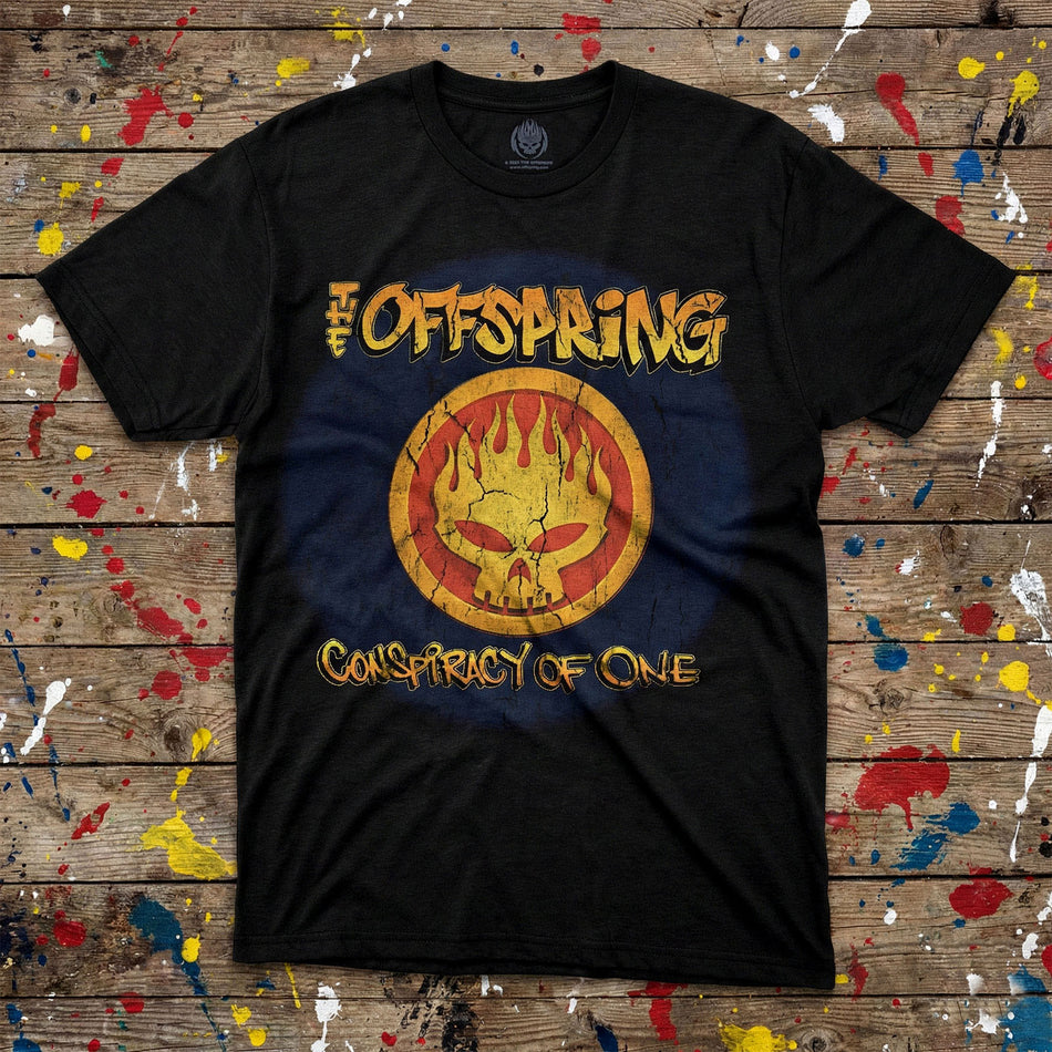The Offspring Unisex Premium Carbon T-Shirt: Conspiracy Of One Tour '00 (Black) (Back Print)