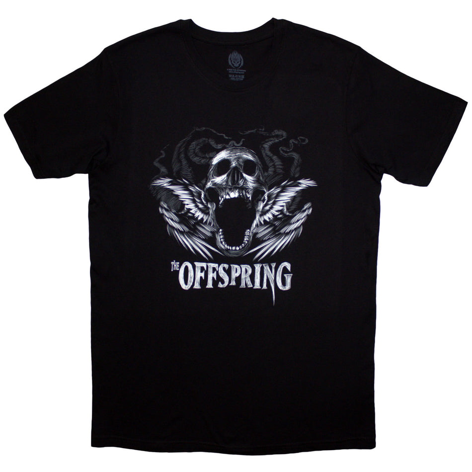 The Offspring Unisex T-Shirt: Feathered Winged Skull (Black)