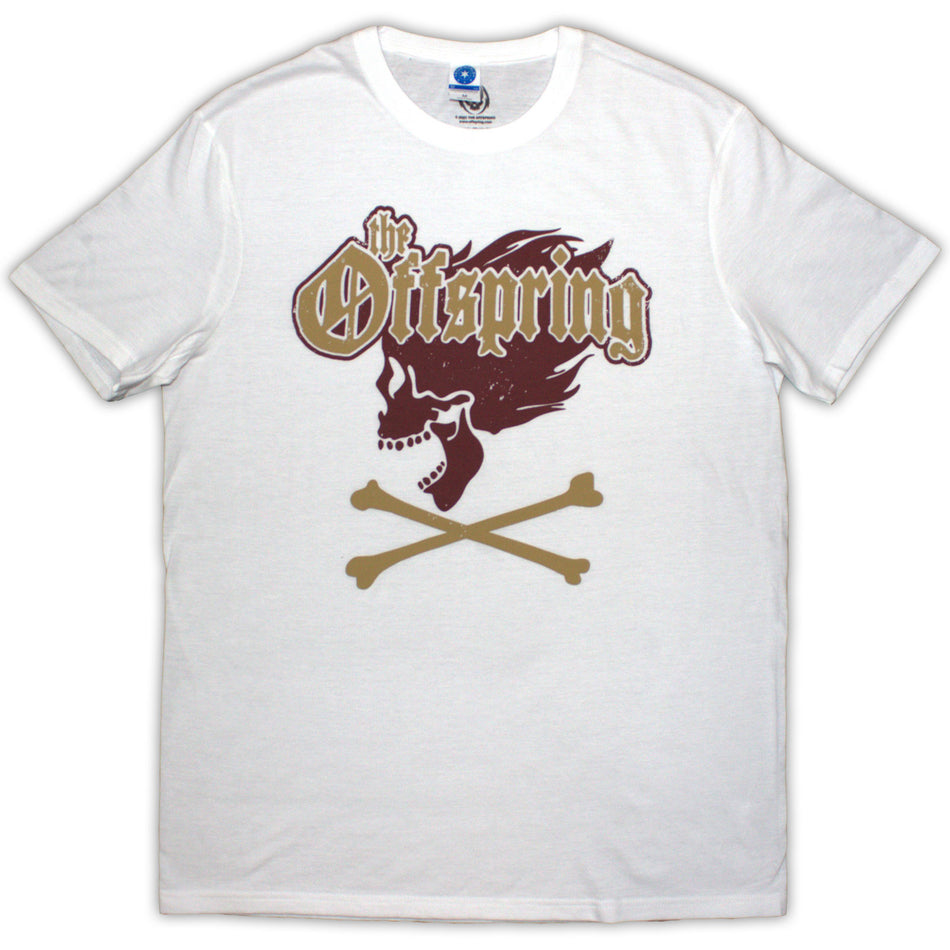 The Offspring Unisex T-Shirt: Screaming Skull (White)