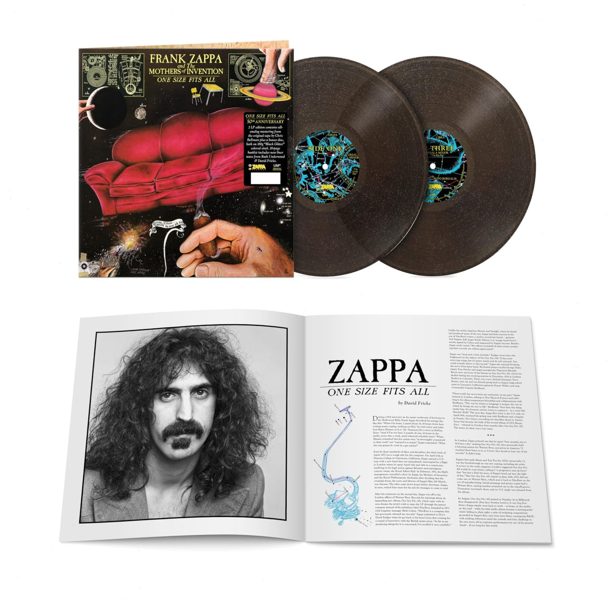 Zappa Frank - ONE SIZE FITS ALL (ANNIVERSARY ED.) (2LP BLACK GLITTER ) - [Vinyl]