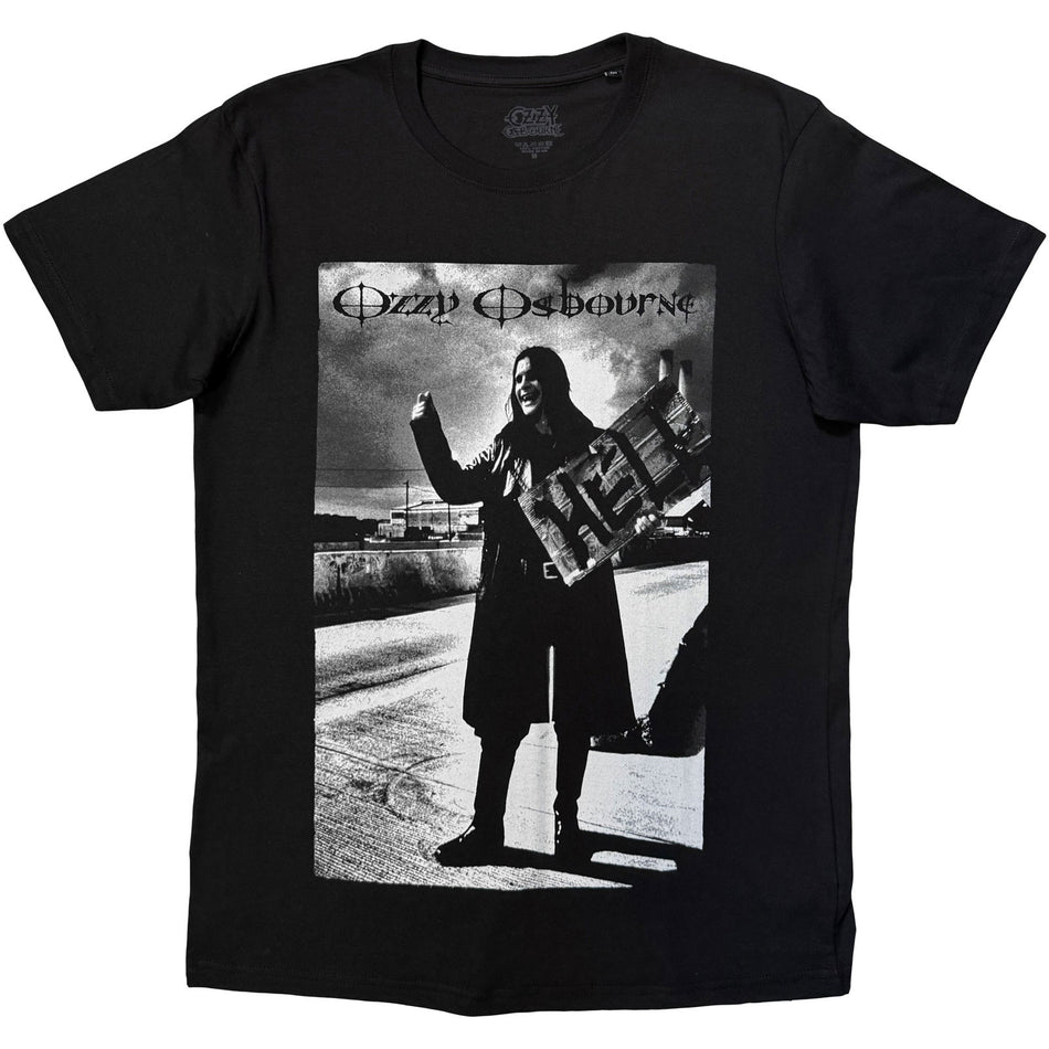 Ozzy Osbourne Unisex T-Shirt: Hell Photo (Black)