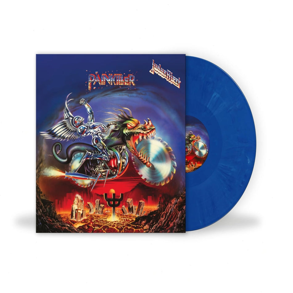 Judas Priest - Painkiller - NAD Blue & Blue White Marble - [Vinyl]