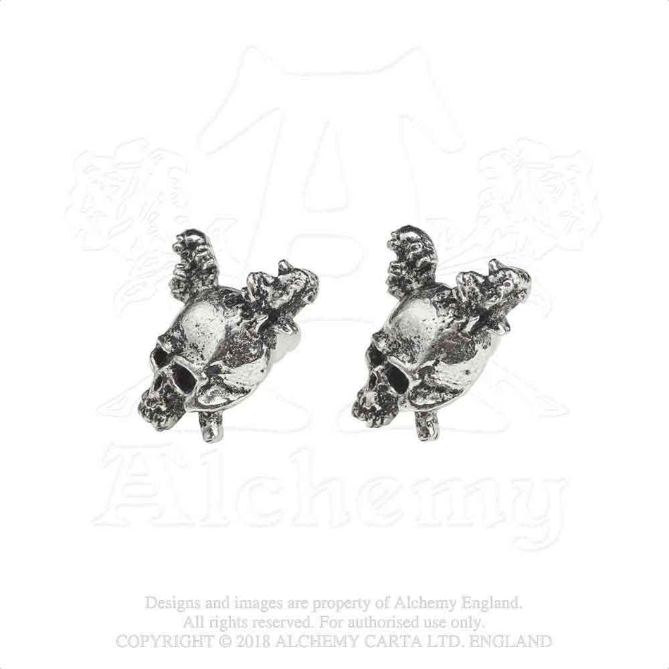 Metallica Earrings: Damage Inc. Skull
