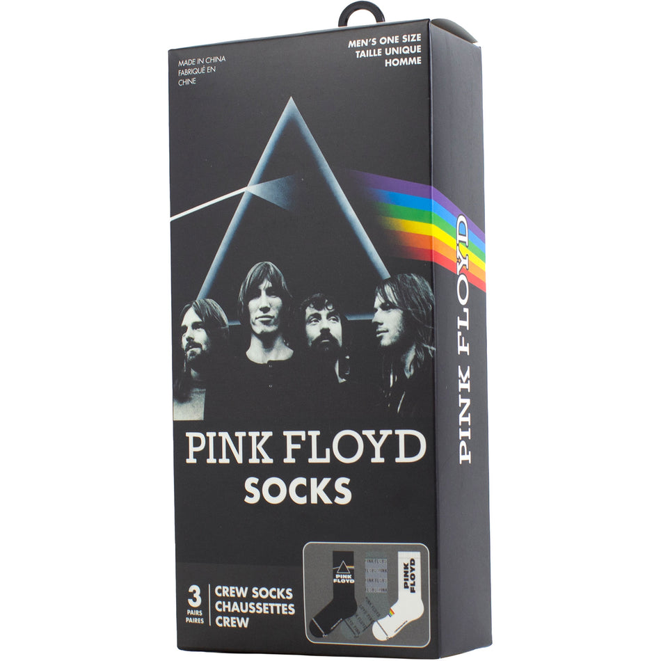 Pink Floyd Unisex Sock Gift Box: Logos (Multicolour)  (UK Size 6.5 - 11)