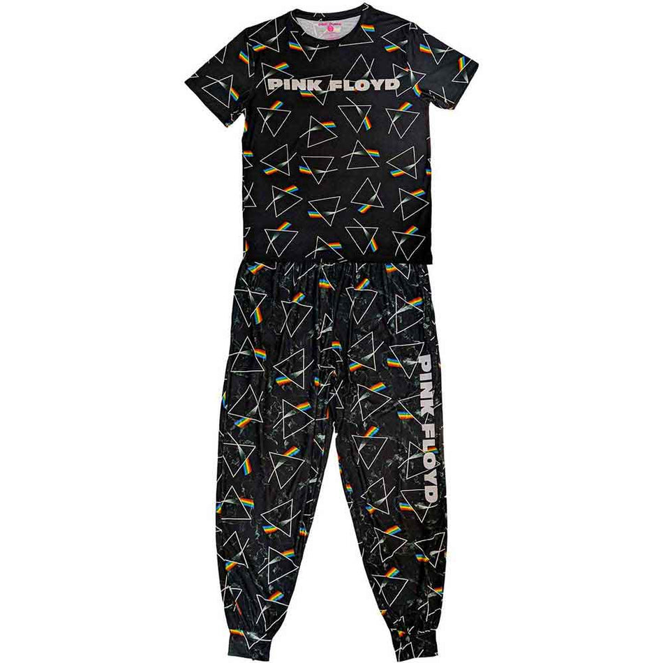 Pink Floyd Unisex Pyjamas: Prism Repeat (Black)