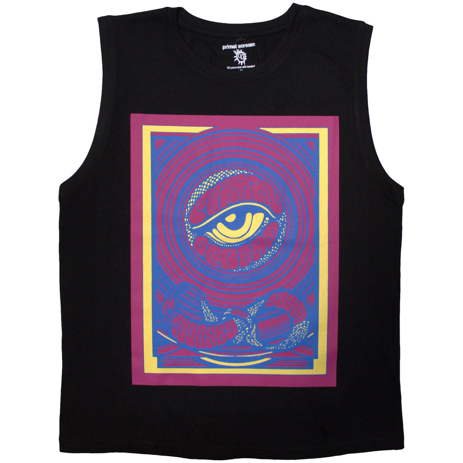 Primal Scream Unisex Tank T-Shirt: Psychedelic Eye (Black)
