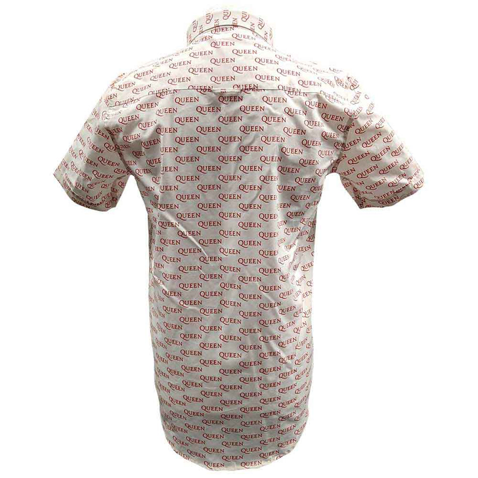 Queen Unisex Casual Shirt: Logo Pattern (White) (All Over Print) (LOS)
