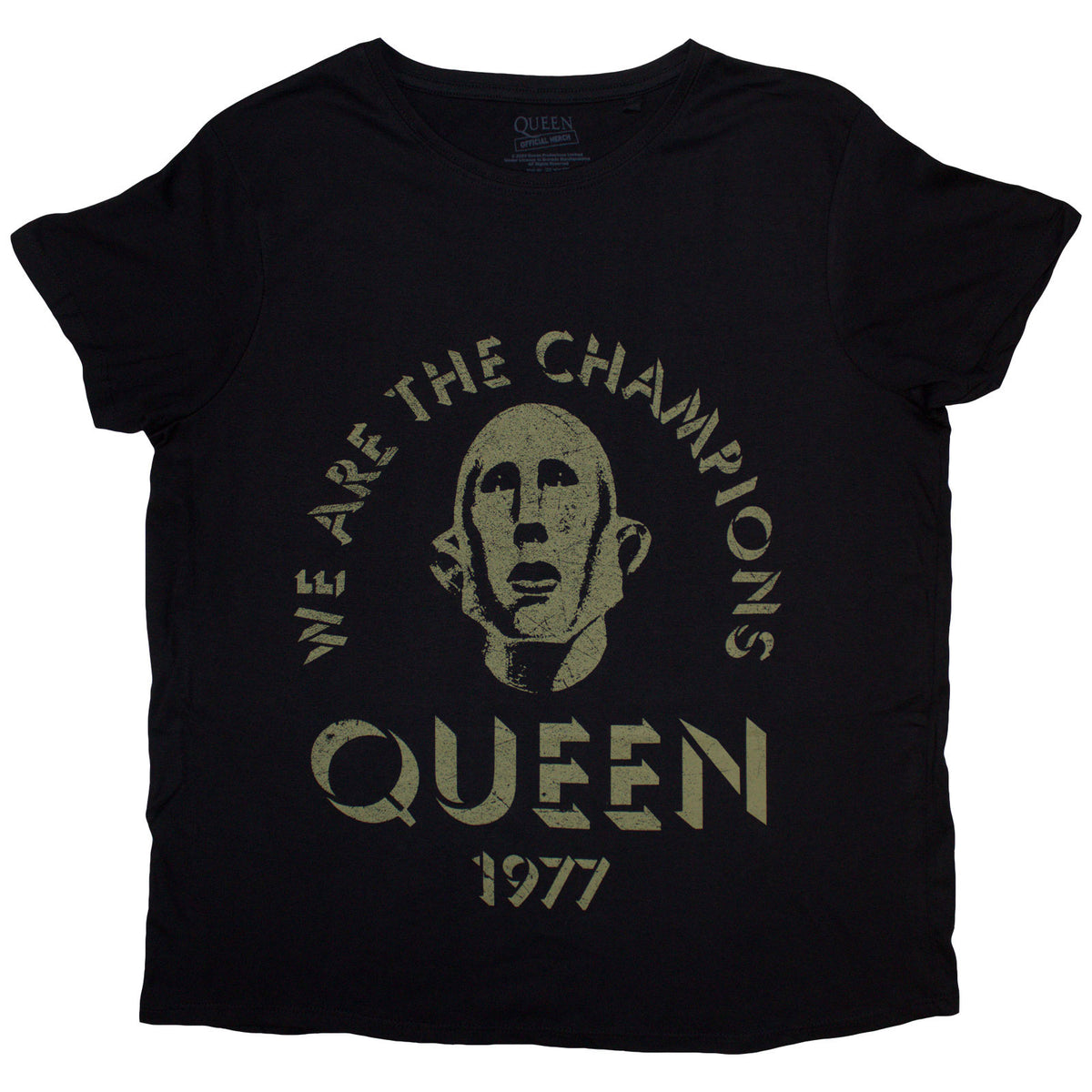 Queen Ladies T-Shirt: We Are The Champions (Black)