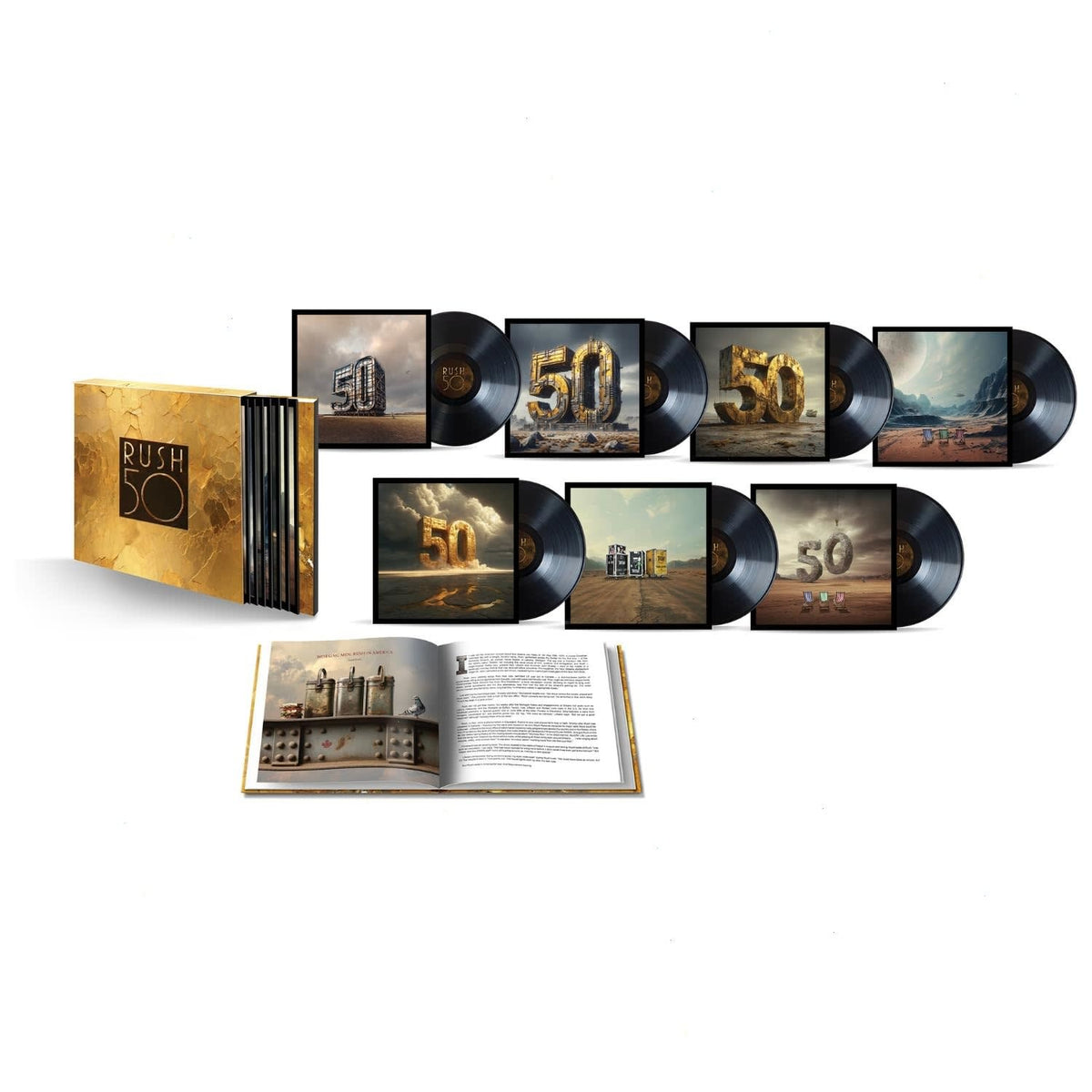 Rush - 50 [Deluxe 180gram 7xLP] - (Oversize Item Split, Deluxe Edition, 180 Gram , Boxed Set) - [Vinyl]