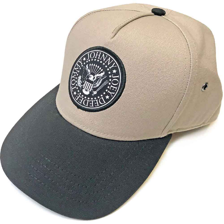 Ramones Unisex Snapback Cap: Presidential Seal (Black & Sand)