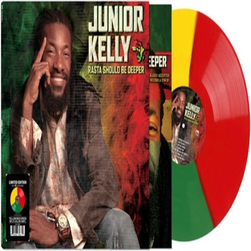 Junior Kelly - Rasta Should Be Deeper - (Limited Edition, Colored Vinyl, Red, Green, Yellow) - [Vinyl]