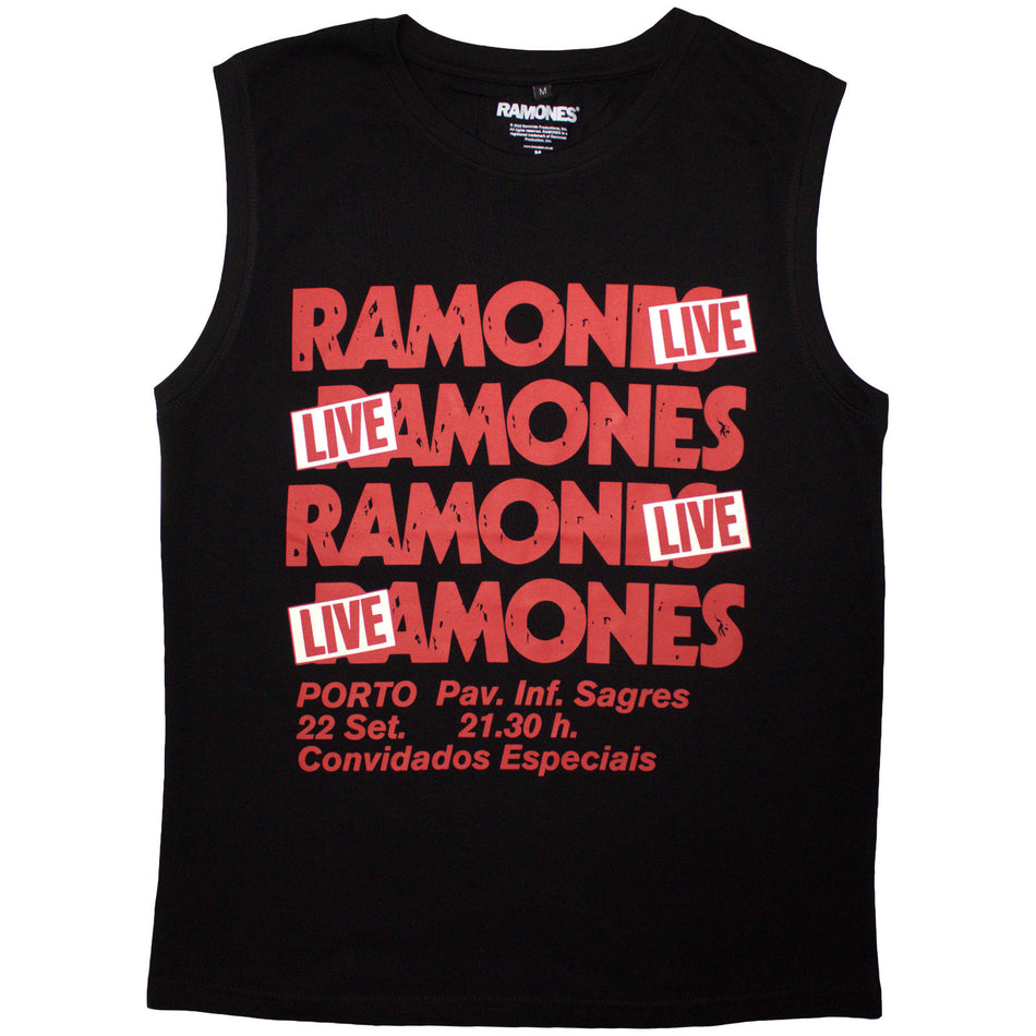 Ramones Unisex Tank T-Shirt: Concert (Black)
