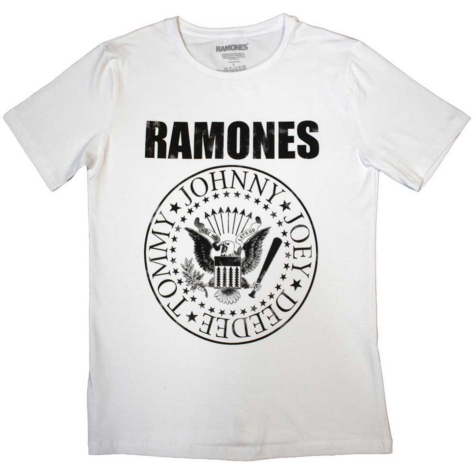Ramones Ladies T-Shirt: Presidential Seal (White)