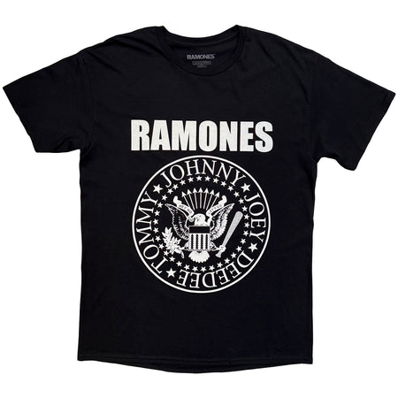 Ramones Unisex T-Shirt: Hey Ho (Front & Back) (Black) (Back Print)