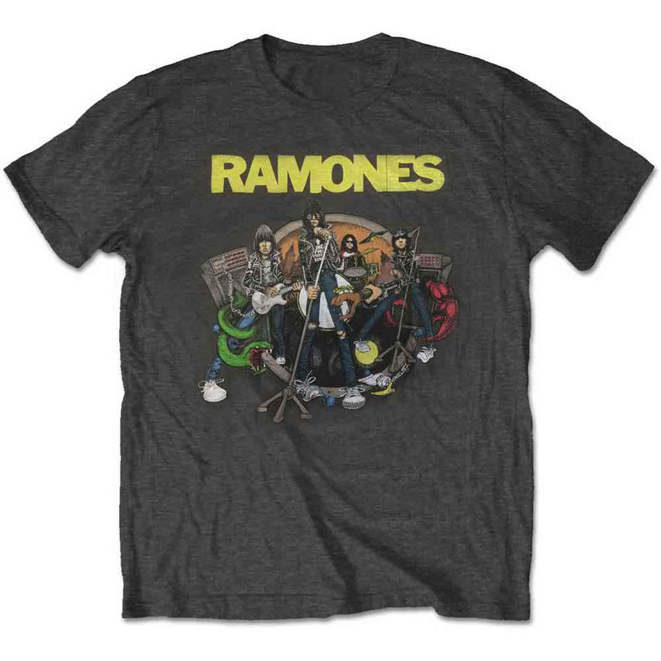 Ramones Unisex T-Shirt: Road to Ruin (Charcoal Grey)
