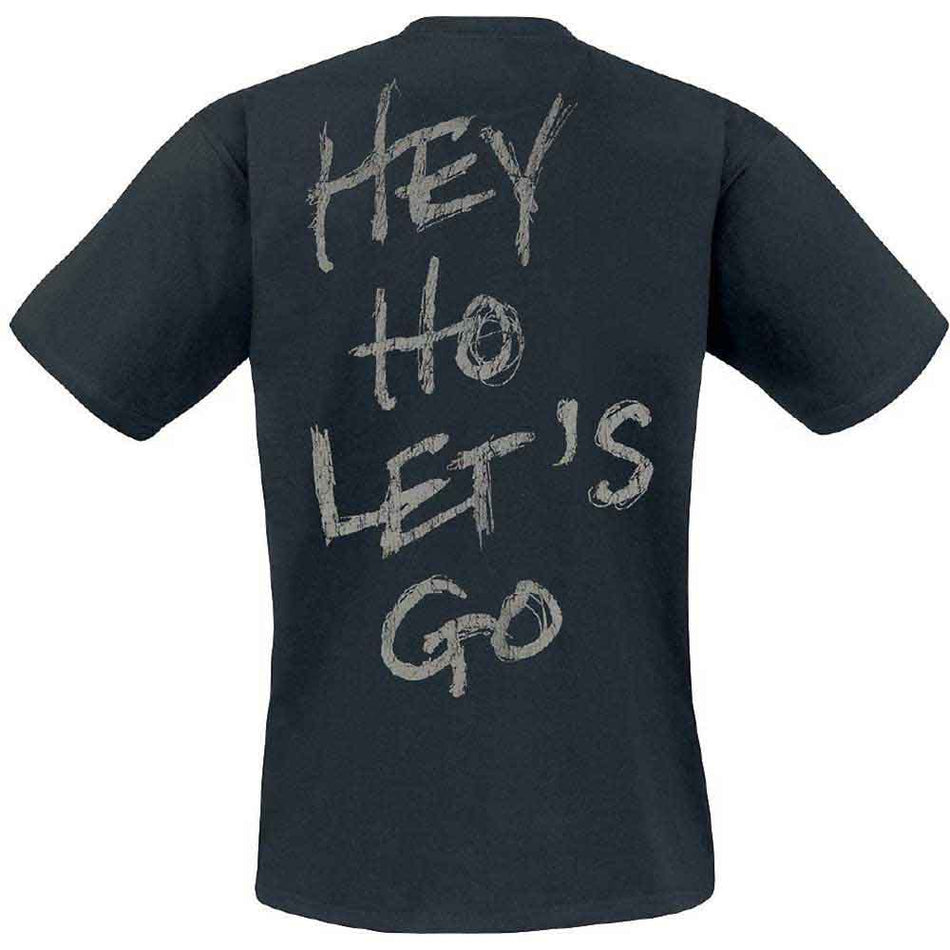 Ramones Unisex T-Shirt: Seal Hey Ho (Black) (Back Print)