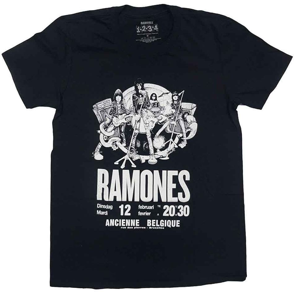 Ramones Unisex T-Shirt: Belgique (Black)