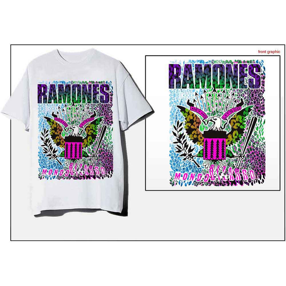 Ramones Unisex T-Shirt: Animal Skin (White)