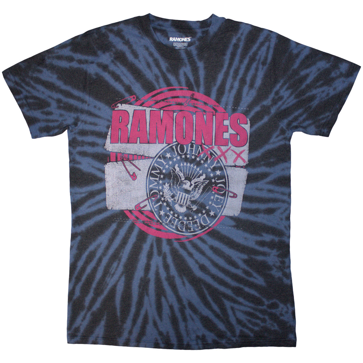 Ramones Unisex T-Shirt: Punk Patch (Blue) (Wash Collection)