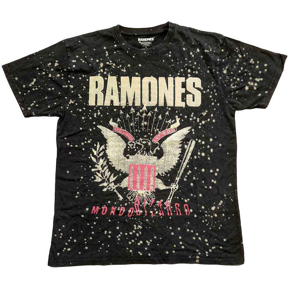 Ramones Unisex T-Shirt: Eagle (Black) (Wash Collection)