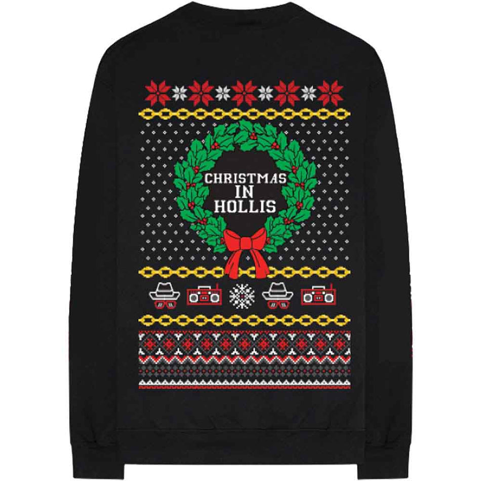 Run DMC Unisex Sweatshirt: Holiday (Black) (Back Print)