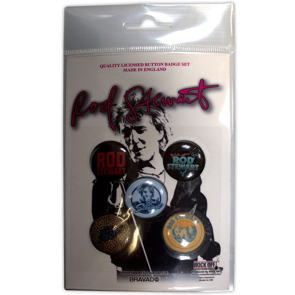Rod Stewart Button Badge Pack: Logos