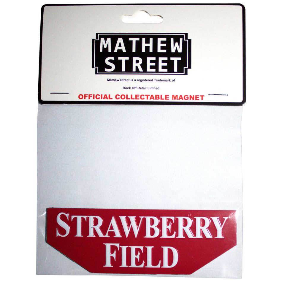 Rock Off Fridge Magnet: Strawberry Field Embossed
