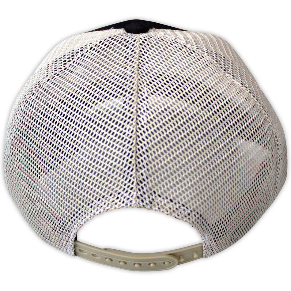 The Rolling Stones Unisex Mesh Back Cap: 70s Logo Emblem (Black & Natural)